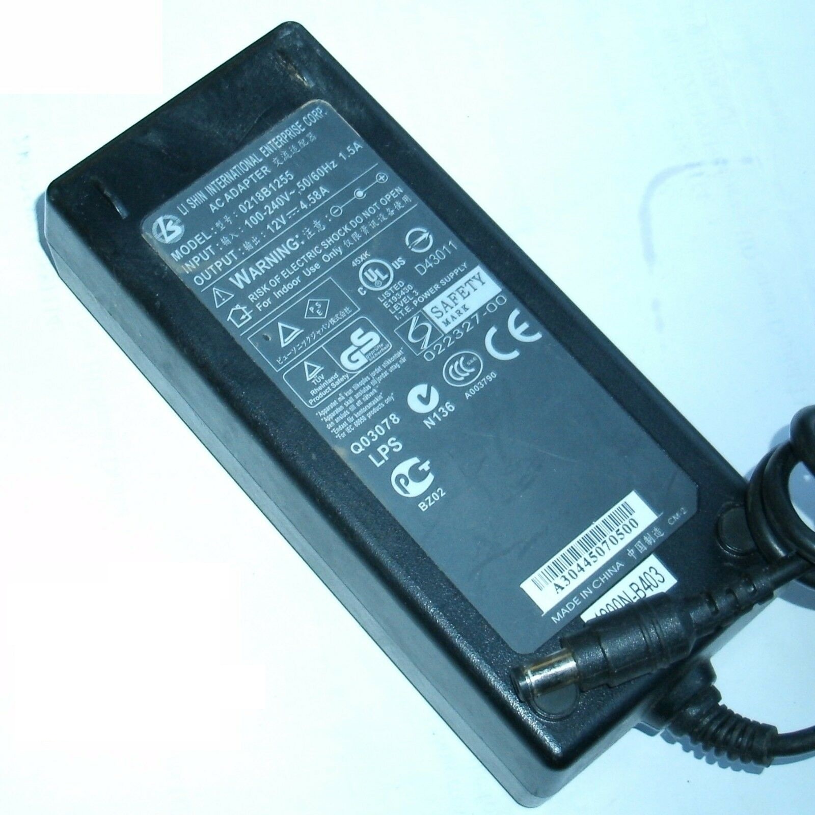 *Brand NEW* 0218B1255 AC ADAPTER LI SHIN 12V 4.58A AC ADAPTER Power Supply